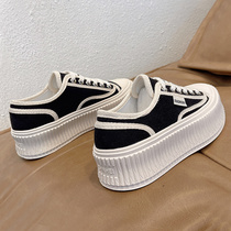 Small Scent Wind Thick Base Biscuits Shoes Spring Autumn Sails Shoes Women 2022 Net Red Burst Casual Board Shoes Corrugated small white shoes