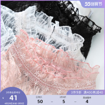 (Qingkura RMB50 ) Large-size female dress Fat Sister Spring Fairy Fairy Ocean Flocking Lace Trumpeter Sleeve Undershirt