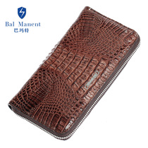 Alligator mens hand bag luxury vertical handbag casual large capacity zipper grip long leather bag wallet