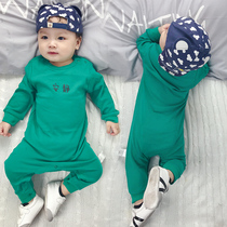 Baby childrens one-piece clothes Female baby 0 newborn 3 years 6 months 1 autumn childrens childrens pajamas spring and autumn