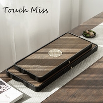 TOUCH MISS water storage tea tray Whole piece of natural black gold stone Japanese household modern drainage storage integrated tea table
