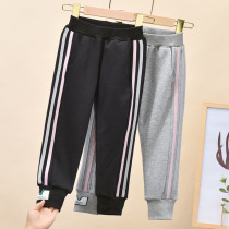 Girl Sports Pants External Wear Fall Casual Children Autumn Clothing Pants 2021 New Ladies Great Children Autumn and Autumn Autumn Thin