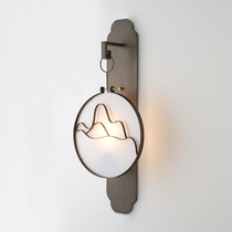 See 100 million New Chinese living room wall lamp designer aisle bedroom background wall light modern Chinese meditation headboard wall lamp