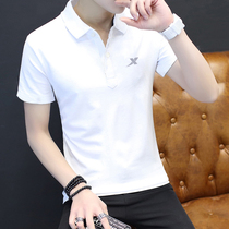 Special step short sleeve T-shirt mens 2021 summer New lapel shirt mens loose casual sports half sleeve mens