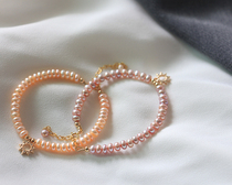 Clearance sale Gentle little sun natural freshwater pearl bracelet US import 14K gold hand string