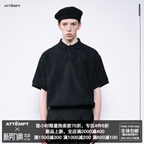  ATTEMPT AW20 Retro A logo embroidered Terry cloth short-sleeved Polo shirt