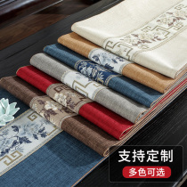 New Chinese table flag Zen waterproof tea table tea table fabric long strip tea table cloth tea table tea cloth bed flag Chinese style