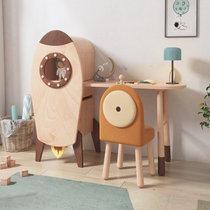 Childrens solid wood desk bookcase combination boy learning table Primary School students writing table and chair set for home lifting