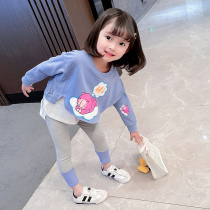 Childrens clothing girls set Spring and Autumn Childrens fashionable women baby autumn clothes 2021 new foreign style autumn children two sets