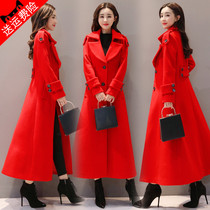What about Maos coat daughter in the middle of a knee 2020 The new Korean version of the new Korean version of the Great Red Pop Giant Coat