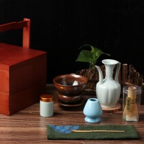 Song Dynasty tea gift box set handheld blue set tea tea set Imitation Song tea set tea set
