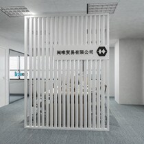 Modern minimalist company entrance front desk background cultural Image LOGO Wall porch office high partition wall screen