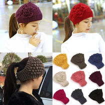 Hair band Autumn and winter wool cap super wide hair band hand knitted warm ear protection hair hoop headgear headgear