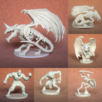 Dungeons and Dragons DND running group model board game chess Chess pieces zombie dragon stone like Ghost