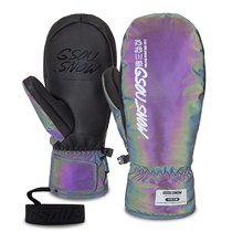 GsouSnow ski gloves warm and wear-resistant waterproof inner five fingers single double plate and finger men and women luminous muffled gloves