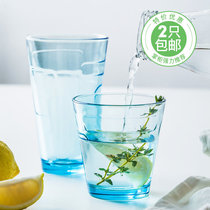 Imported INS Net Red Lead-free heat-resistant glass Nordic creative home color water cup milk cup juice cup juice cup