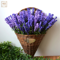 Lavender simulation flower potted seedlings home four seasons dried flowers fake bouquet plant vase bulk batch home accessories