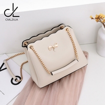 CMLZIUA brand bow small square bag female 2021 new fashion versatile chain bag in niche bucket bag