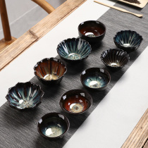 Mingfeng Ceramic Kung Fu Tea Kiln Glaze Small Tea Cup Sand Gold Tea Cup Cup Tea Bowl Master Cup