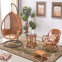 Sling basket rattan chair rocking chair Real rattan orchid cane chair adult swing birds nest hanging chair indoor single balcony rocking basket chair
