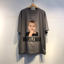 South Korea East gate new mens clothing APM Summer loose round collar short sleeve T-shirt for mens trend students 100 hitch