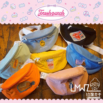 Ramen meatball shop chest bag female ins tide cartoon crossbody summer cute small bag Canvas bag Fanny pack wild