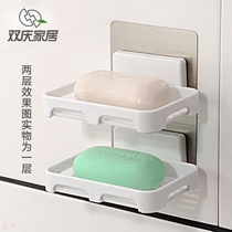 Shuangqing bathroom wall soap box creative sucker toilet bathroom soap storage rack