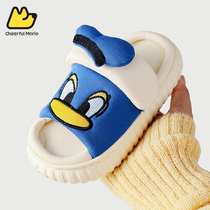cute cartoon little duck childrens sandals home cloth slippers baby boy silent non-slip soft-soled sandals women