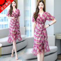 2021 Fashion big code Retro high-end middle and long style Temperament Celebrities womens clothing High level Sensation Casual Goddess Van