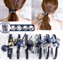 (Crazy grab 6 12-piece set of hair tie head rope) Hair rope Korean version of the hair clip headdress high elastic hair tie leather band hair ring