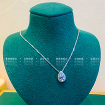 Fashion new days make it tearful drop necklace female group inlaid collarbone chain pure silver pear-shaped emulated diamond pendant delivery