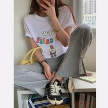 Little villain home Korean generation G series bear short sleeve T-shirt female 2021 New White chic summer coat