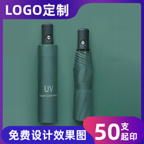 UV vinyl parasol umbrella UV protection sunshade umbrella women three folding umbrella custom advertising umbrella