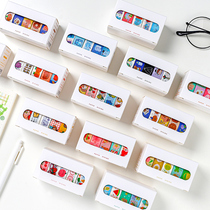 Soft and cute many series tape set with whole roll of hand tent decoration girl sticker color basic hand account