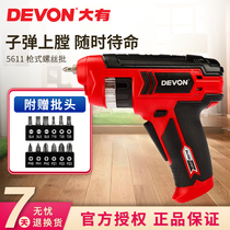 DEVON big charging screwdriver electric screwdriver for household decoration DIY multi-function screwdriver 5611