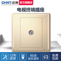 Zhengtai Switch Socket 86 Type Cable TV Socket CCTV Cable TV Outlet TV Switch Panel