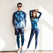 Diving suit split couple tight jellyfish snorkeling suit long sleeve surfing suit swimsuit beach hot spring drift suit