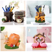 Student combination pen holder creative fashion Korean hipster cute desktop ornaments pen holder office stationery supplies