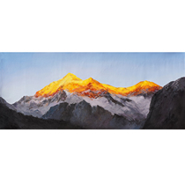 Tong Derecorded Gold Mountain Realistic Cloth Surface Oil Painting Living Room Bedroom Decoration Painting Collection Pure Hand Painting