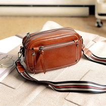 2022 Spring Summer Hot Pin Genuine Leather Oil Wax Cow Leather Single Shoulder Oblique Satchel FASHION CASUAL TREND SMALL SQUARE BAG WOMENS BAG BAG