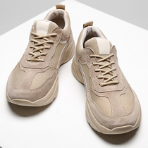  Mens shoes summer breathable shoes board shoes Korean version of the trend low-top leather tooling shoes British frosted mens casual shoes