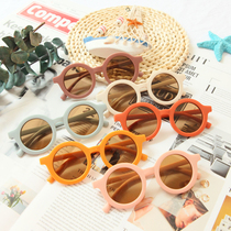 ins explosion-proof childrens sunglasses Baby glasses Childrens baby glasses UV protection cute retro sunglasses