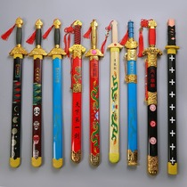 Childrens toy wood knife wood sword Qinglong dragon sword boy knife sword performing bamboo sword sword sword road practice Knife Props Promotion