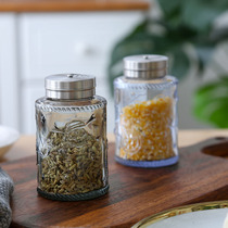 Household glass sealed seasoning bottle kitchen supplies Pepper bottle seasoning bottle chili barbecue sprinkle sauce bottle salt jar