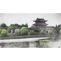 Wang Jichao Ancient City of Jingzhou Paper Ben New Color Steel Strokes