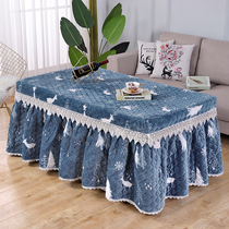 Clip cotton uncovering style baking fire cover rectangular electric stove hood plus suede thickened anti-chill warm electric baking fire stove table cover sleeve