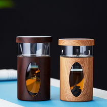 Wu Zen heat insulation anti-scalding glass tea water separation tea cup with lid filter office men and women drinking tea cup