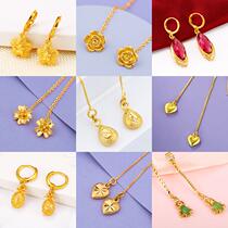 Zhou Dafu Huanmei 999 Gold Earrings Woman Anti Allergy 18K Gold Ear Nail 24k999 Jewelry Never Falling