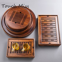 TOUCH MISS Water storage tea tray Simple small household round bamboo dry bubble table tea tray Tea tray