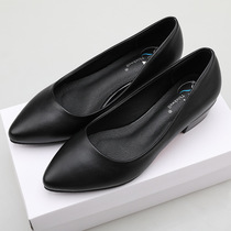 2021 spring new small size womens shoes 32 work shoes 33 black commuter foot fat wide fat size single shoes 41 a 43